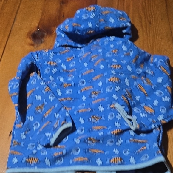 Patagonia Kids' Jacket in Blue with Fish Design Sz 4t - Picture 6 of 7